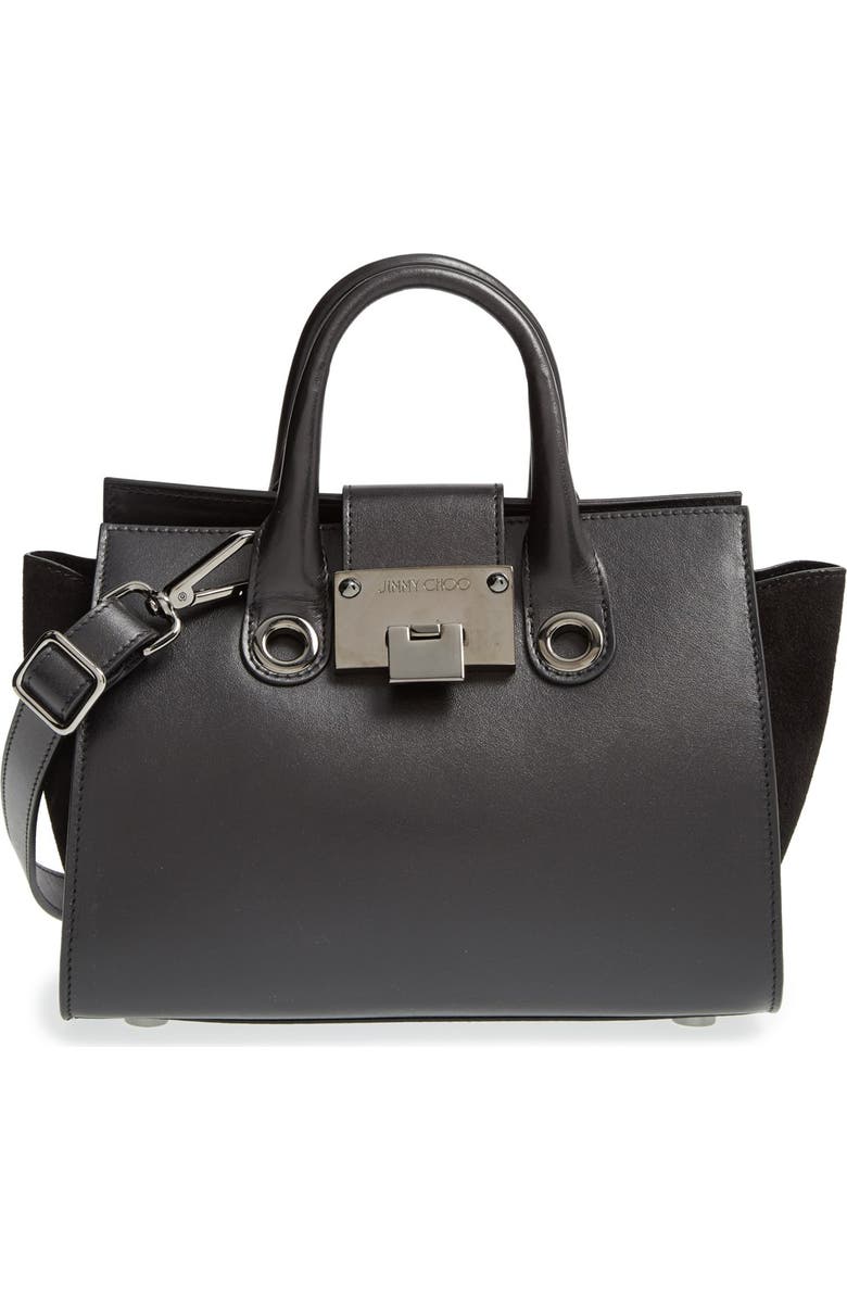 Jimmy Choo 'Mini Riley' Leather Crossbody Bag, Main, color,