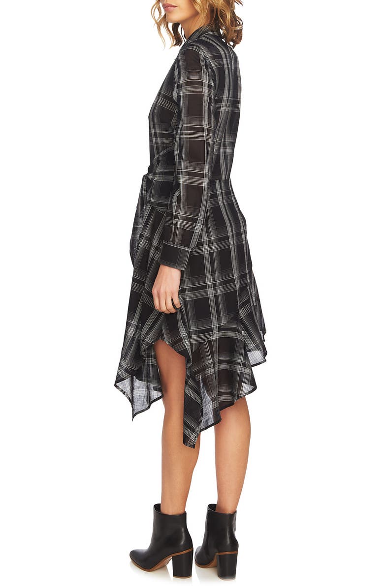 1.STATE Capital Plaid Tie Waist Shirtdress, Alternate, color, 