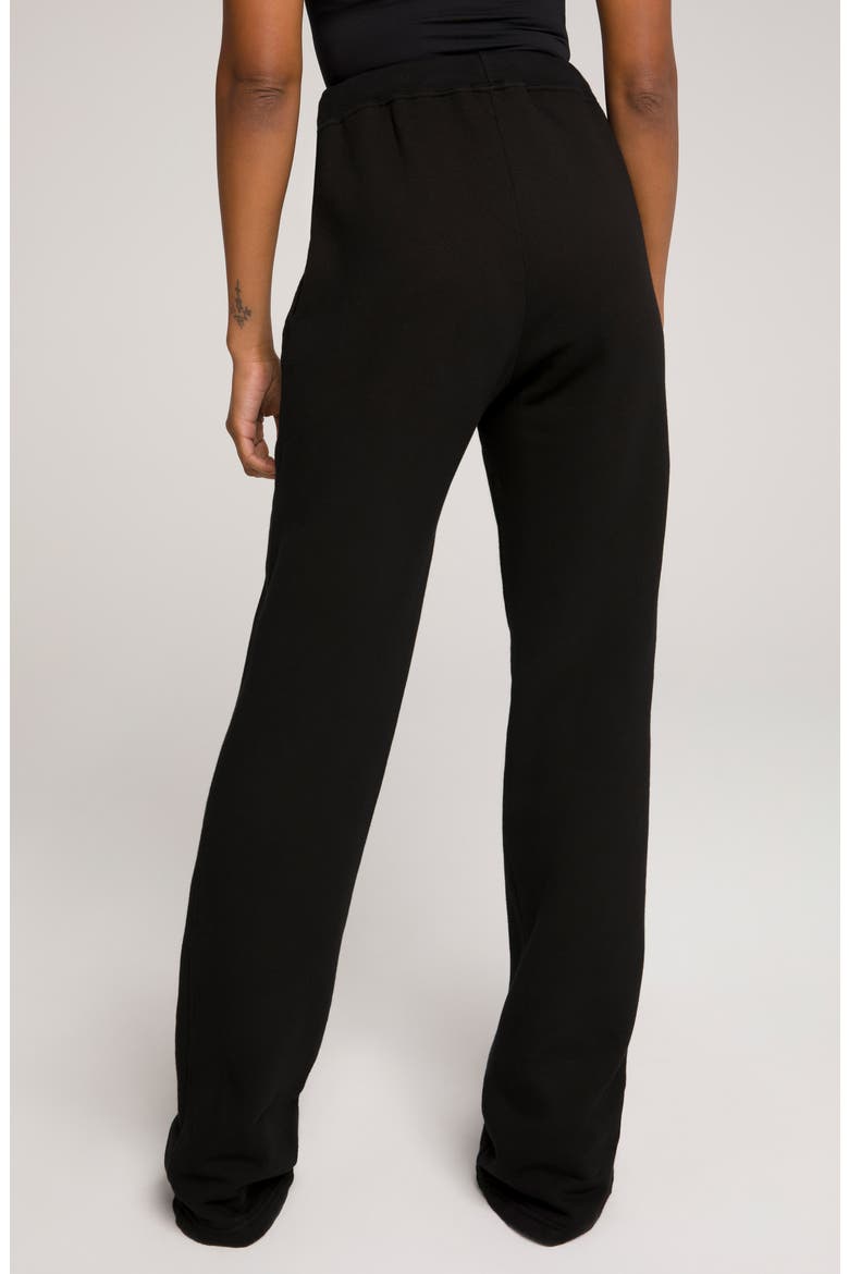 Terry Fleece Wide Leg Sweatpants, Alternate, color, BLACK001