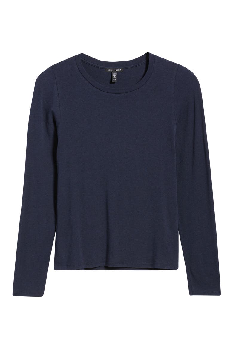 Stretch Organic Cotton Blend T-Shirt, Alternate, color, INK