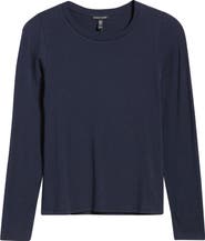 Eileen Fisher Stretch Organic Cotton Blend T-Shirt