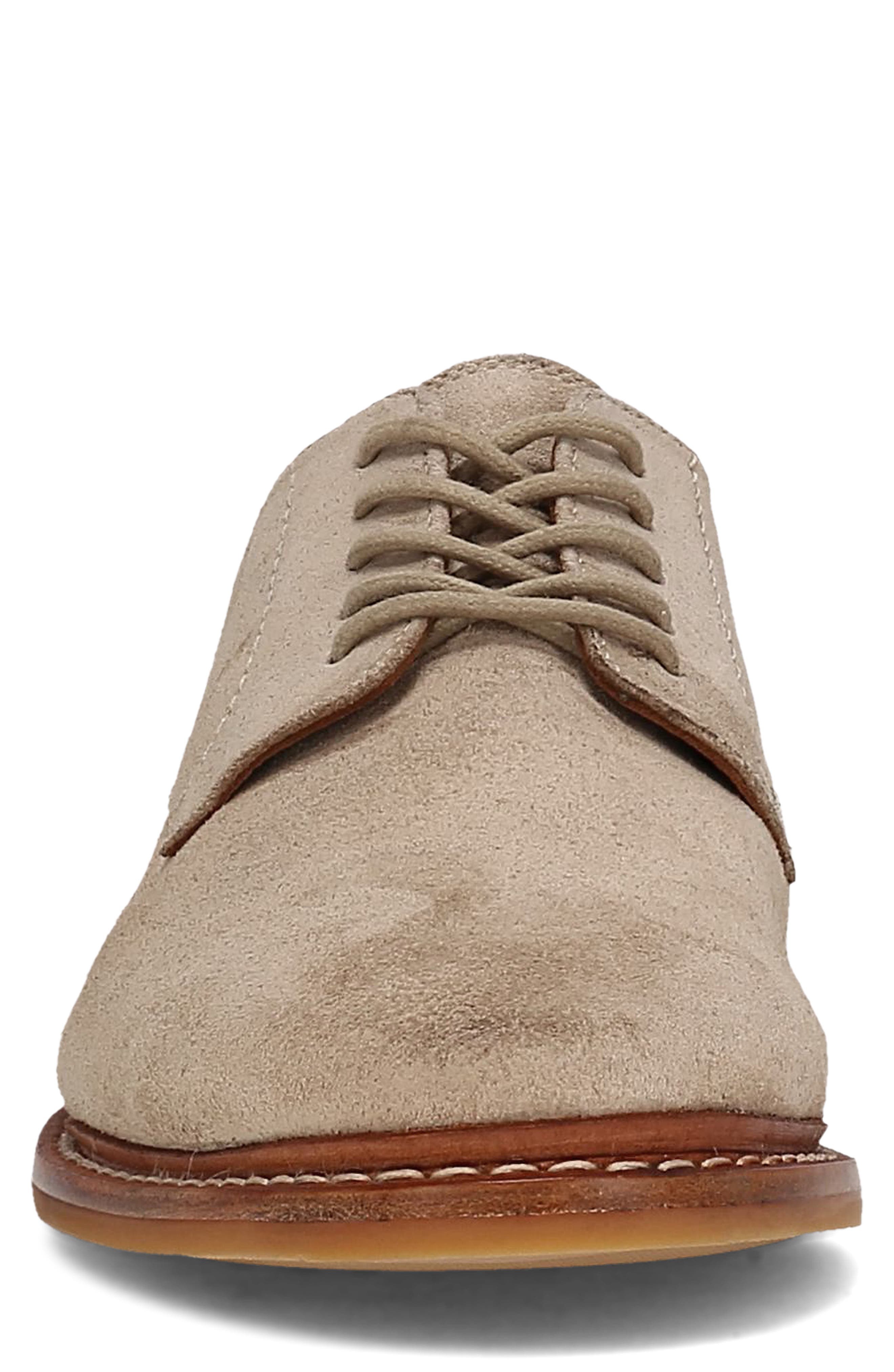 Frye Paul Suede Plain Toe Derby, Alternate, color, Mushroom