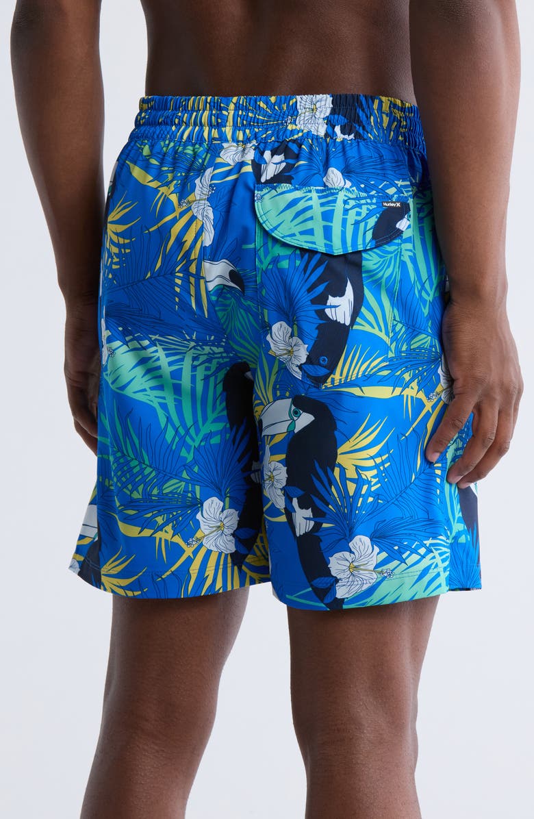 Hurley Cuba Volley Swim Trunks, Alternate, color, Whirlpool