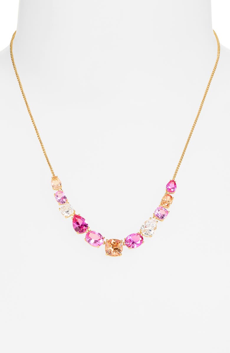 Nadri Bold Frontal Necklace, Alternate, color, Gold