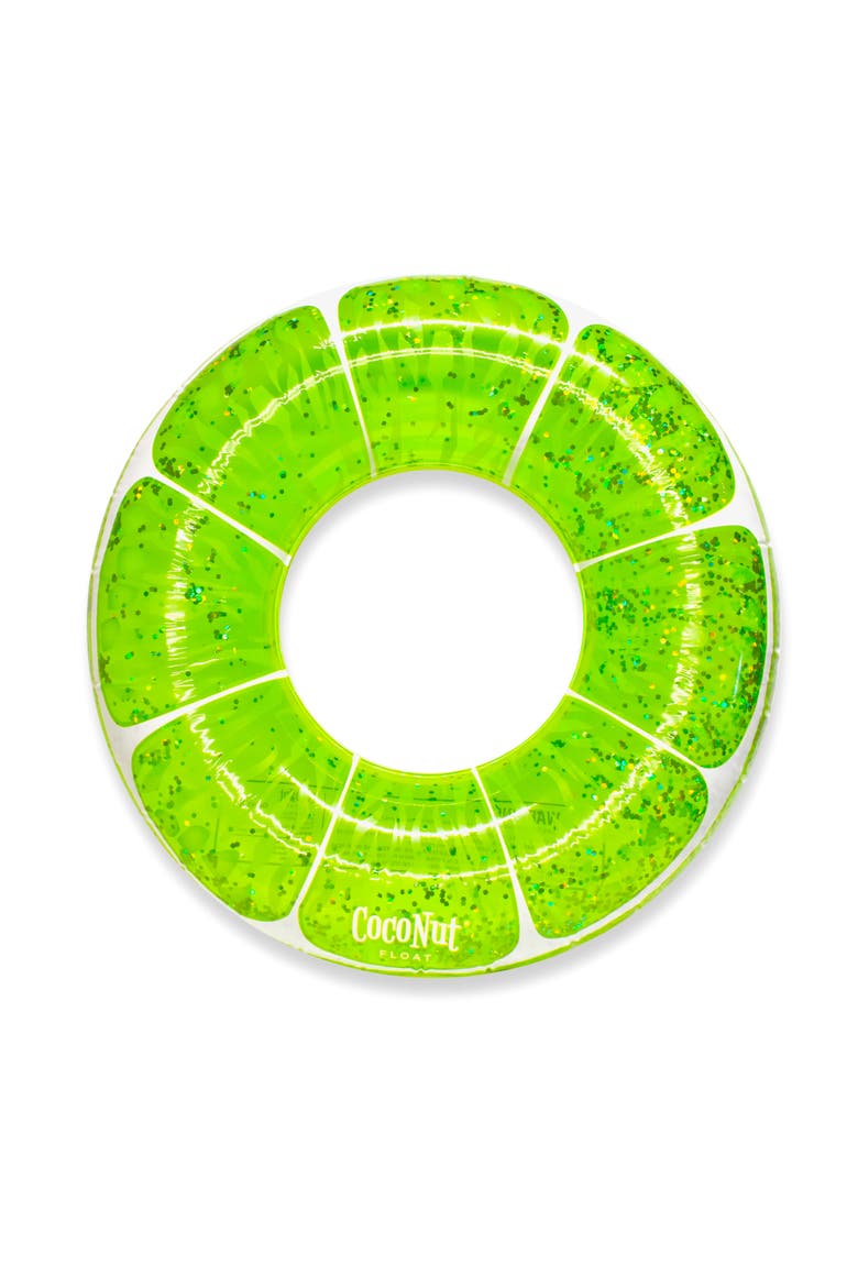 Coconut Float Green Glitter Inflatable Pool Float, Main, color, Green