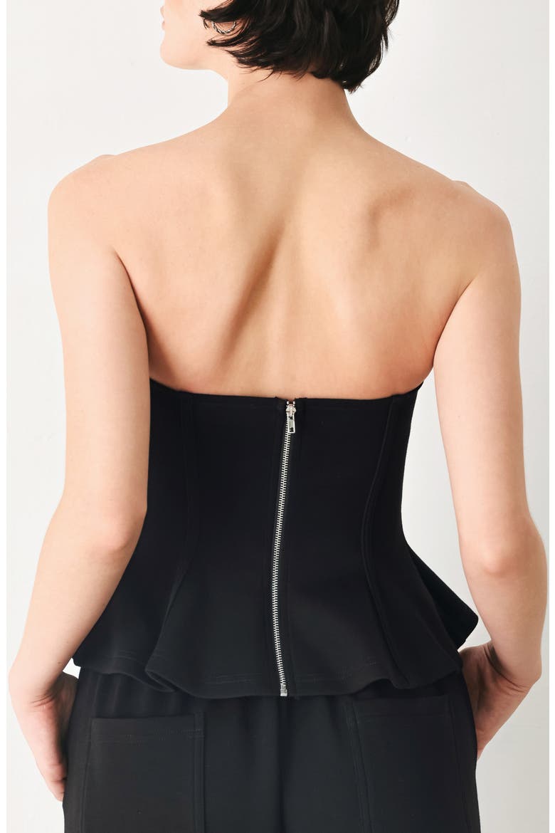 Peplum Tube Top, Alternate, color, BLACK