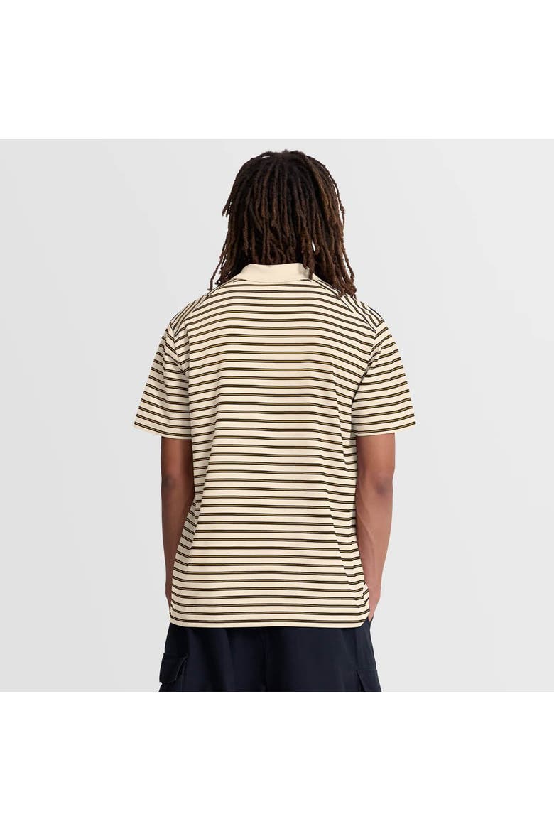 Men's Nike Cream West Virginia Mountaineers Primary Logo Striped Dri-FIT Polo, Alternate, color, Cream