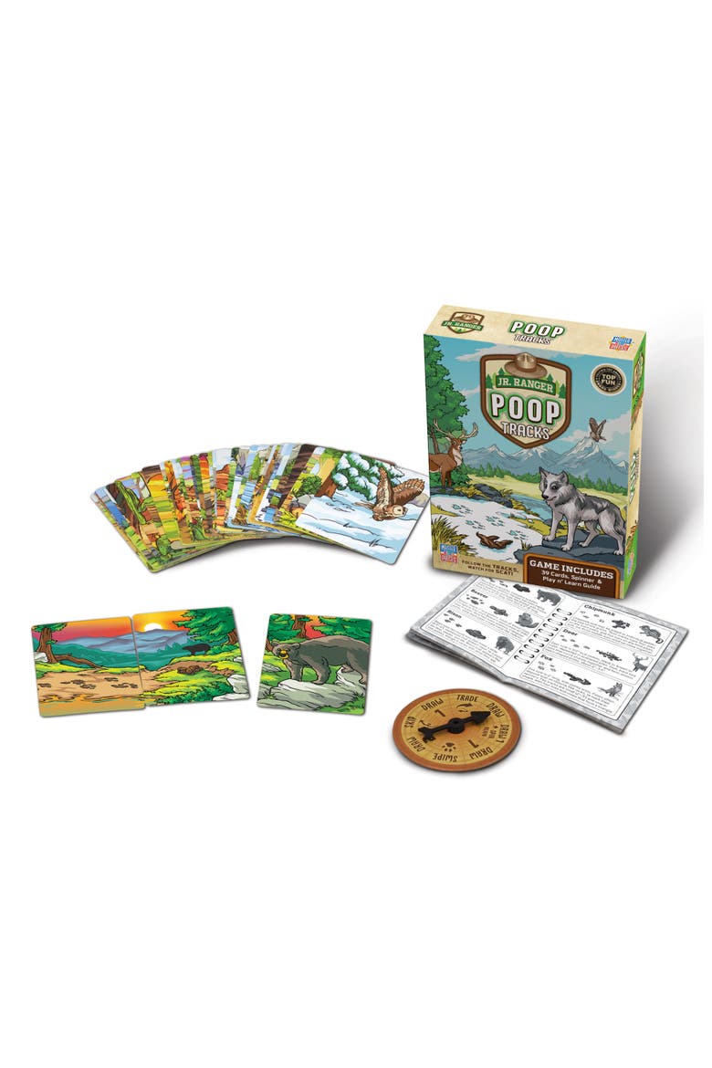 Jr. Ranger Poop Tracks Card Game, Alternate, color, Multicolor