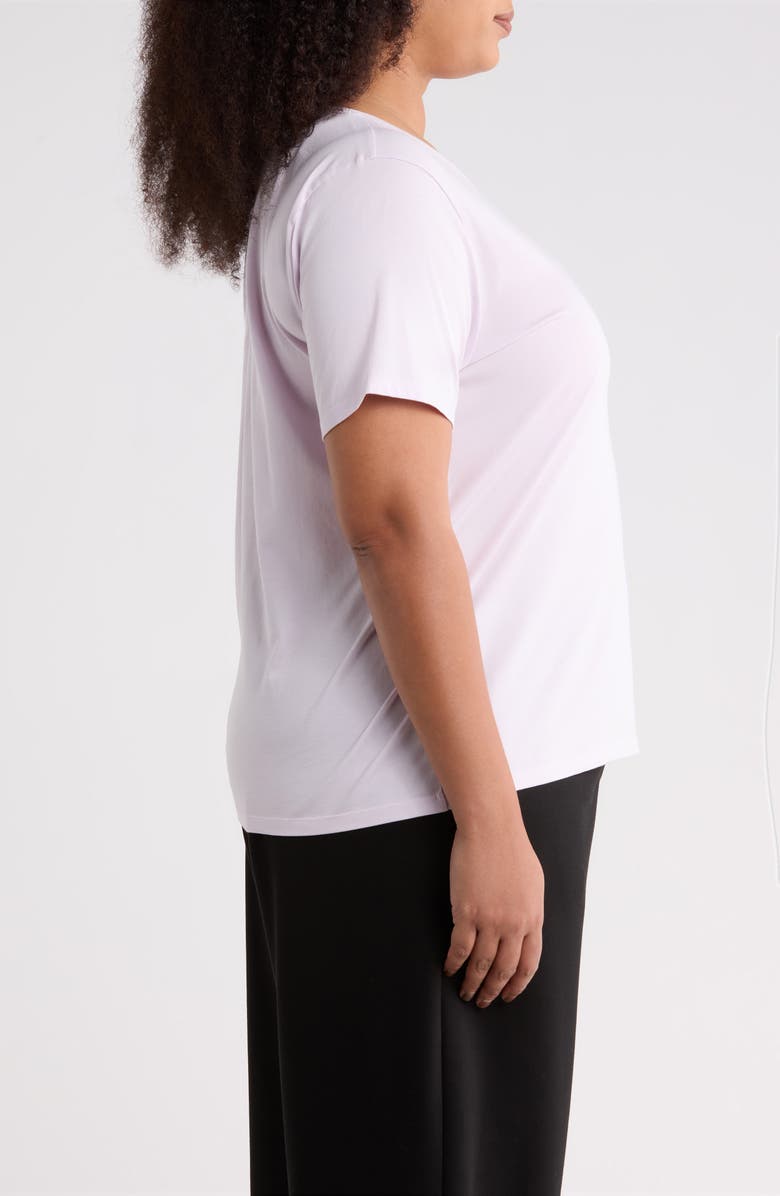 Eileen Fisher Crewneck Organic Cotton T-Shirt, Alternate, color, Lilac Frost