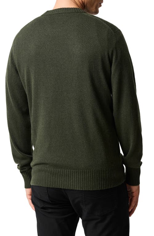 Rodd & Gunn Stewart Island Wool & Cahsmere Crewneck Sweater In Green