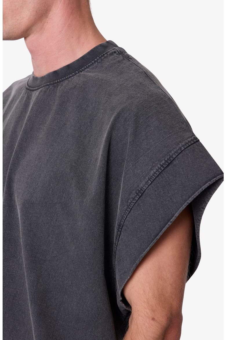 Distressed Cutoff T-Shirt, Alternate, color, WASHED BLACK