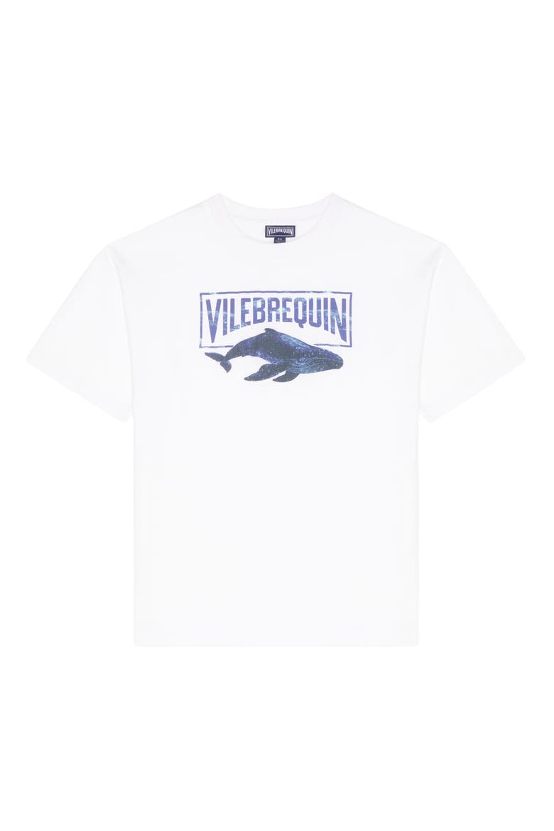 Boys Organic Cotton T-shirt Whale, Main, color, White
