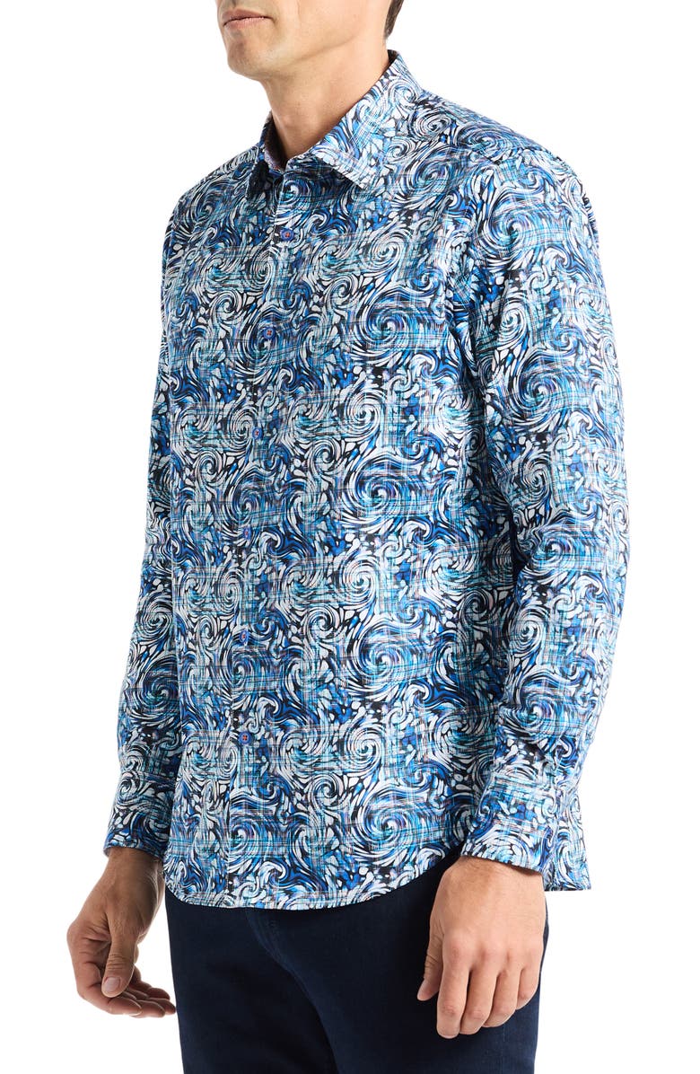 Robert Graham Zeth Long Sleeve Button-Up Shirt, Alternate, color, Blue Multi