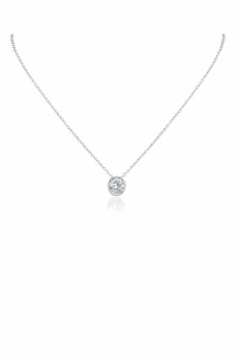 Cubic Zirconia Bezel Pendant Necklace