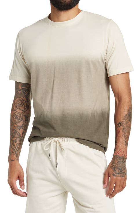 Ahoras Short Sleeve Dip Dye Crew Neck Shirt