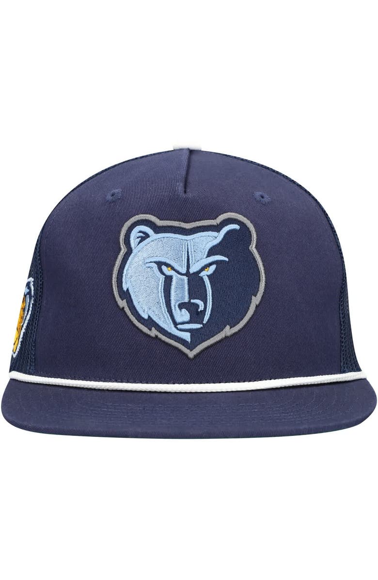 Mitchell & Ness Men's Mitchell & Ness Navy Memphis Grizzlies Roper Trucker Snapback Hat, Alternate, color, Navy