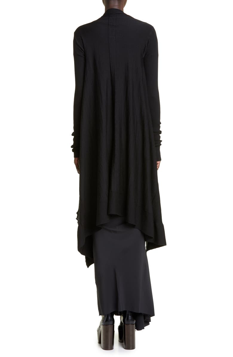 Rick Owens Women's Hiked Draped Asymmetric Jersey T-Shirt, Alternate, color, 