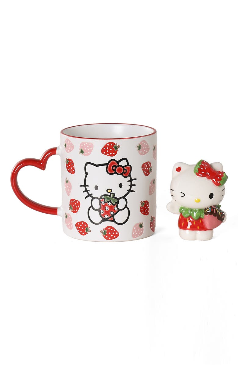 SPECTRUM Hello Kitty Strawberry Stoneware Mug & Ornament Set, Main, color, Multi Color