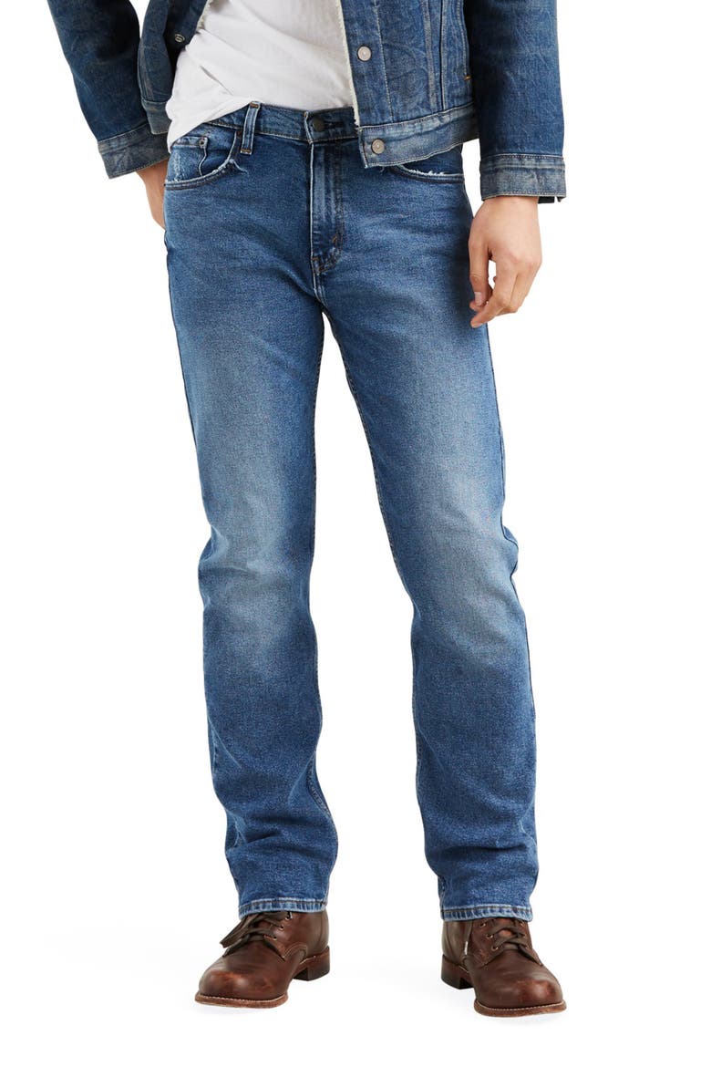 505 Regular Fit Straight Leg Jeans, Main, color, FEEL THE MUSIC