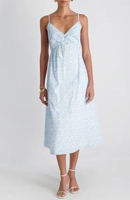 French Connection Rhodes Poplin Floral Print Midi Dress