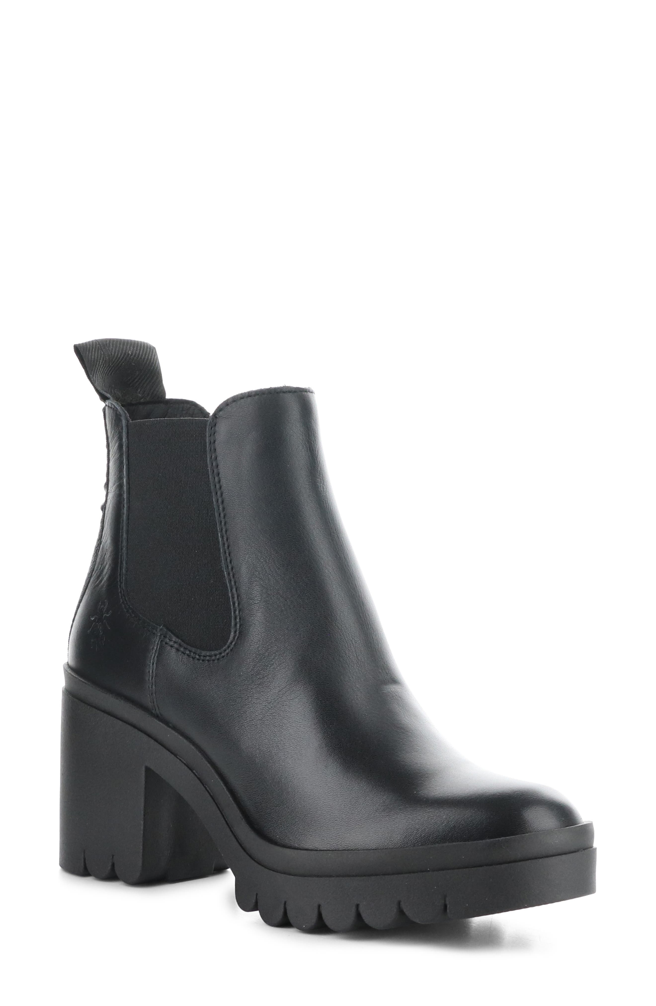 Fly London Tope Chelsea Boot, Main, color, Black/ Black