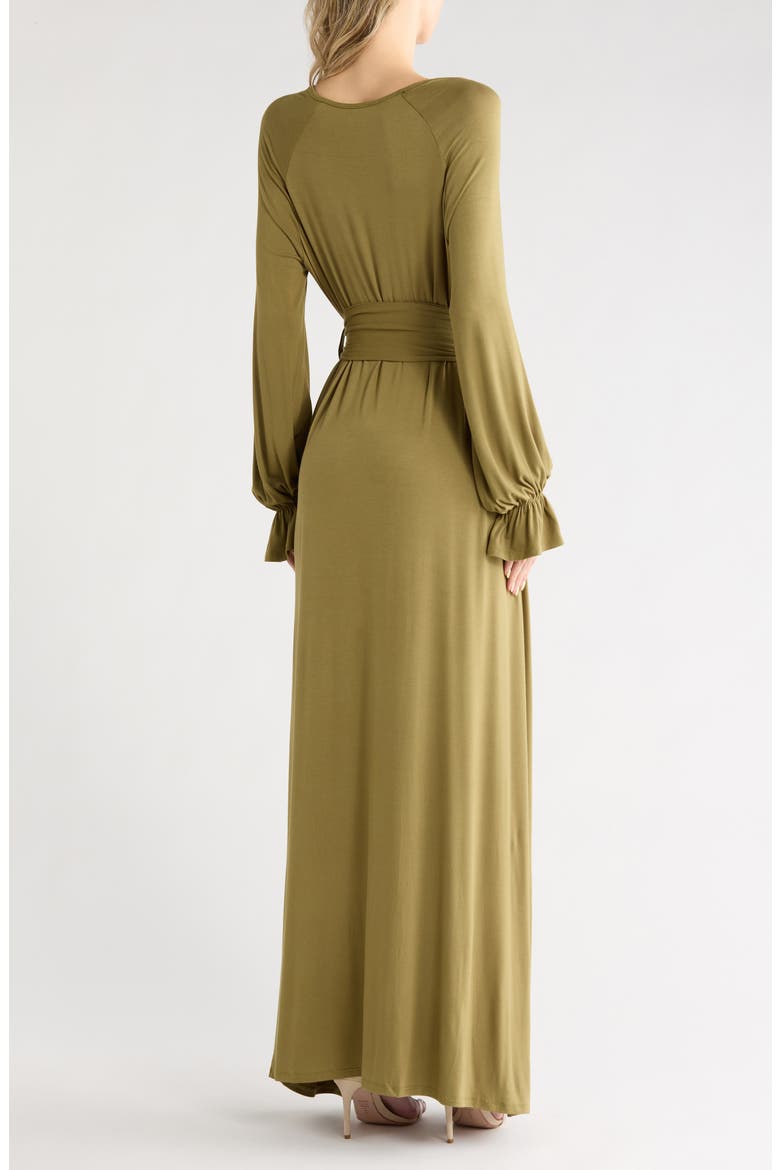 Oversize Bell Sleeve Maxi Dress, Alternate, color, OLIVE