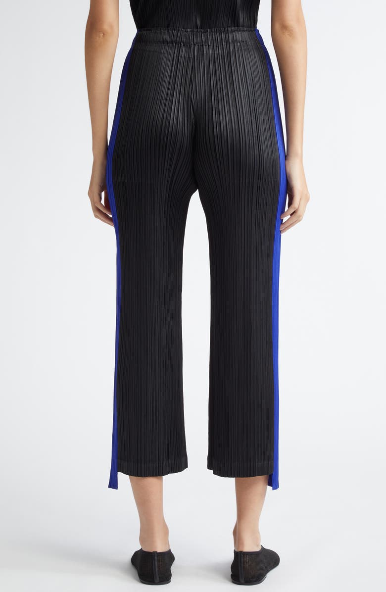 Pleats Please Issey Miyake Comet Pleated Colorblock Crop Wide Leg Pants, Alternate, color, 