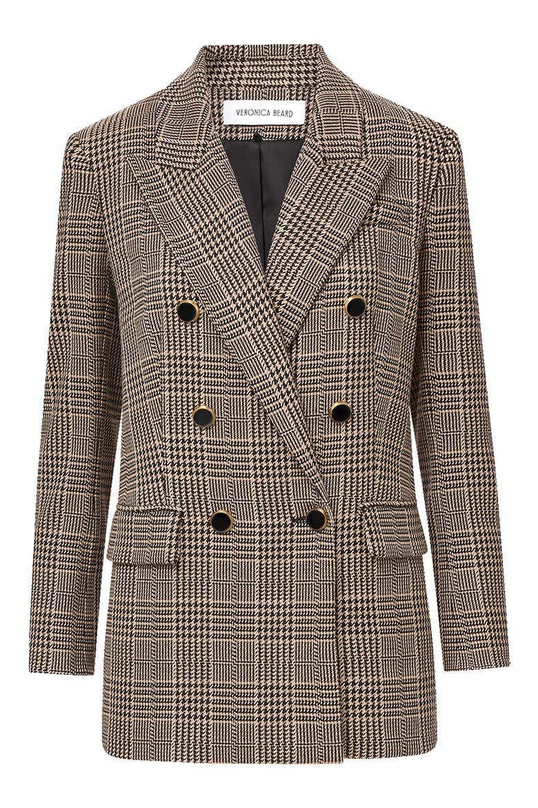 Rhys Houndstooth Check Dickey Jacket, Alternate, color, BLACK MULTI