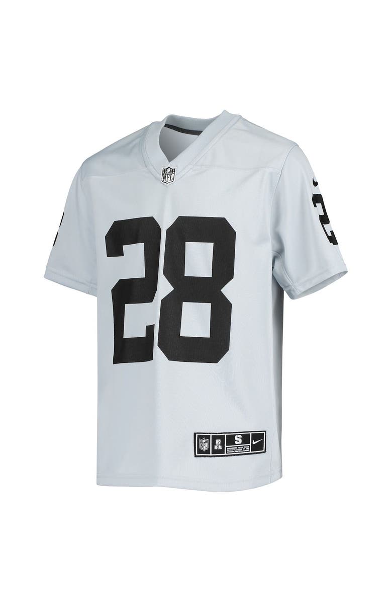 Nike Youth Nike Josh Jacobs Silver Las Vegas Raiders Inverted Team Game Jersey, Alternate, color, 