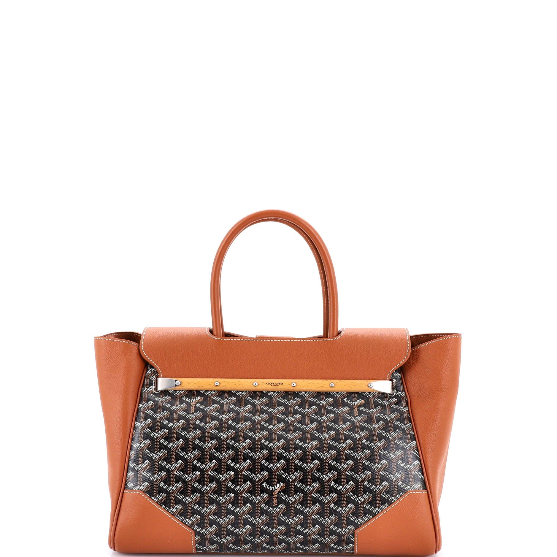 Pre-Owned Goyard Saigon Tote Bag Coated Canvas with Leather, Alternate, color, 