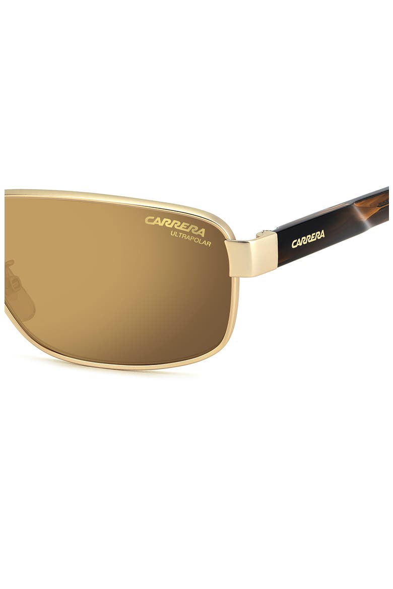 C Flex 58mm Polarized Rectangular Sunglasses, Alternate, color, MATTE GOLD