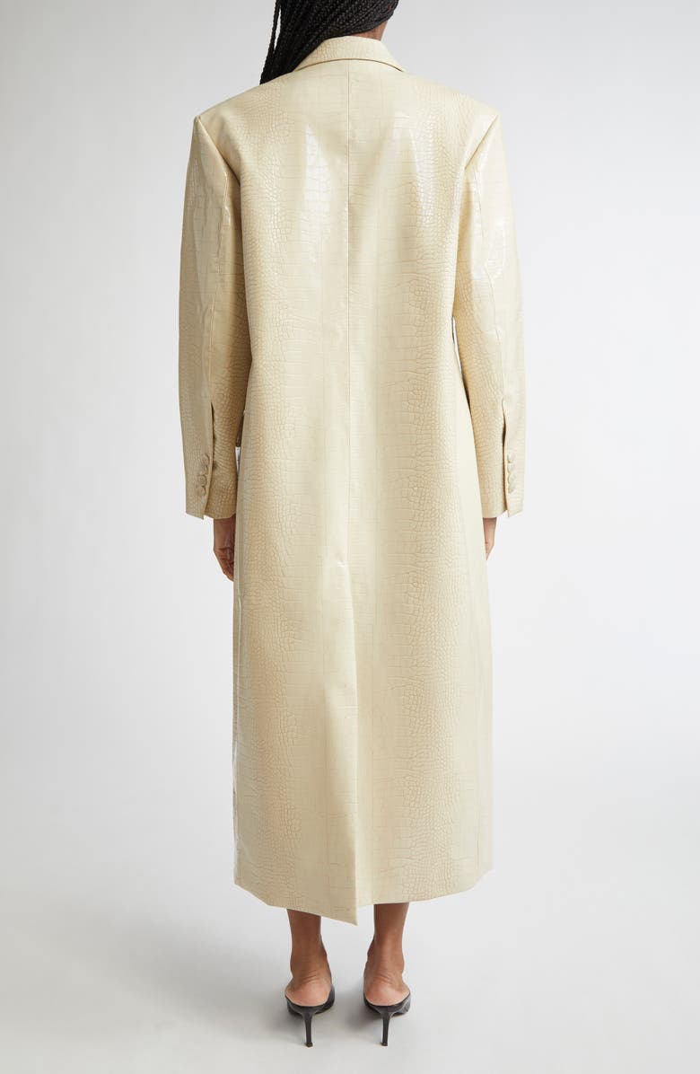 Stand Studio Nicki Croc Embossed Faux Leather Coat, Alternate, color, 
