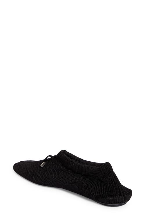 Totême The Gathered Satin Ballet Flats In Black