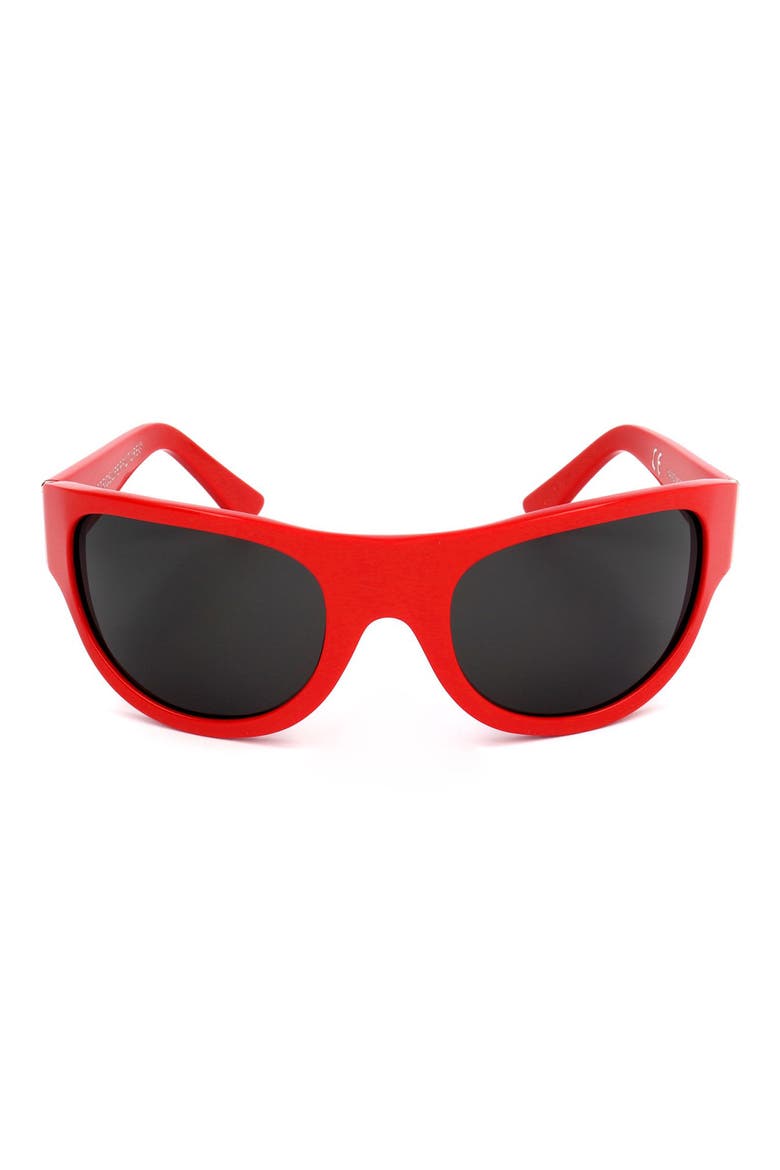 51mm Square Sunglasses, Main, color, RED