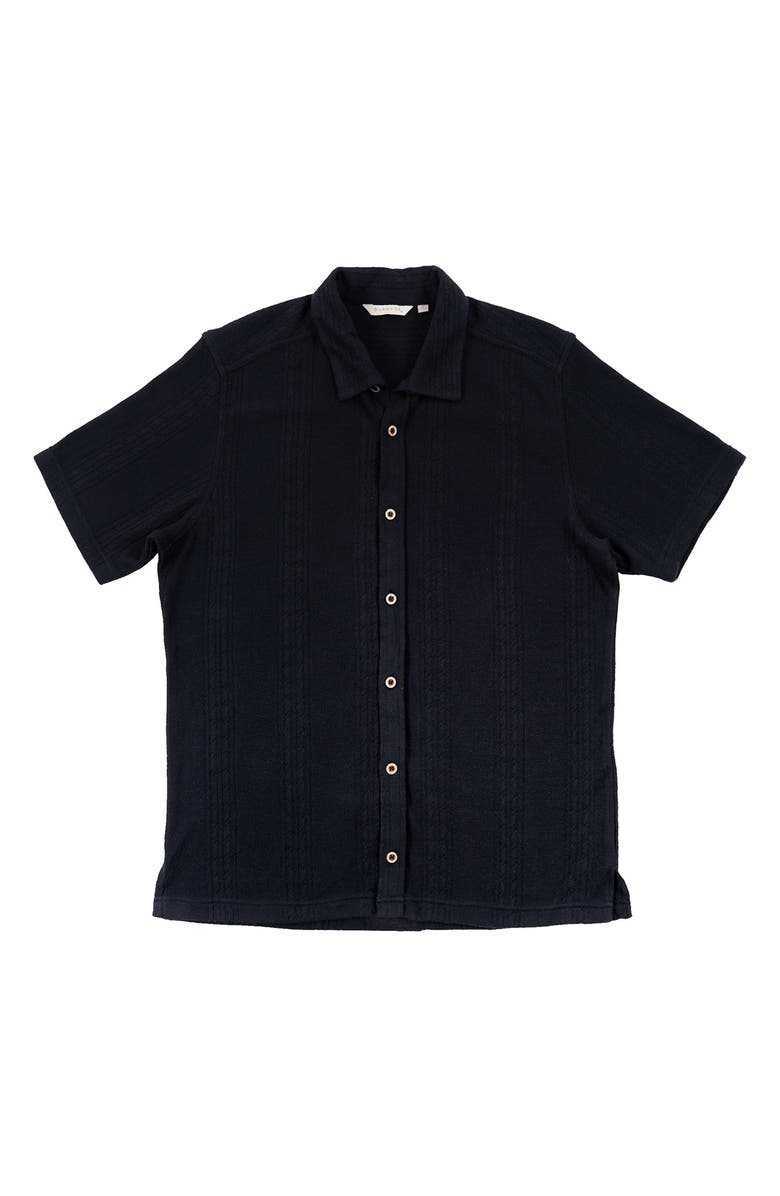 BURNSIDE Short Sleeve Sweater Cardigan, Alternate, color, Black