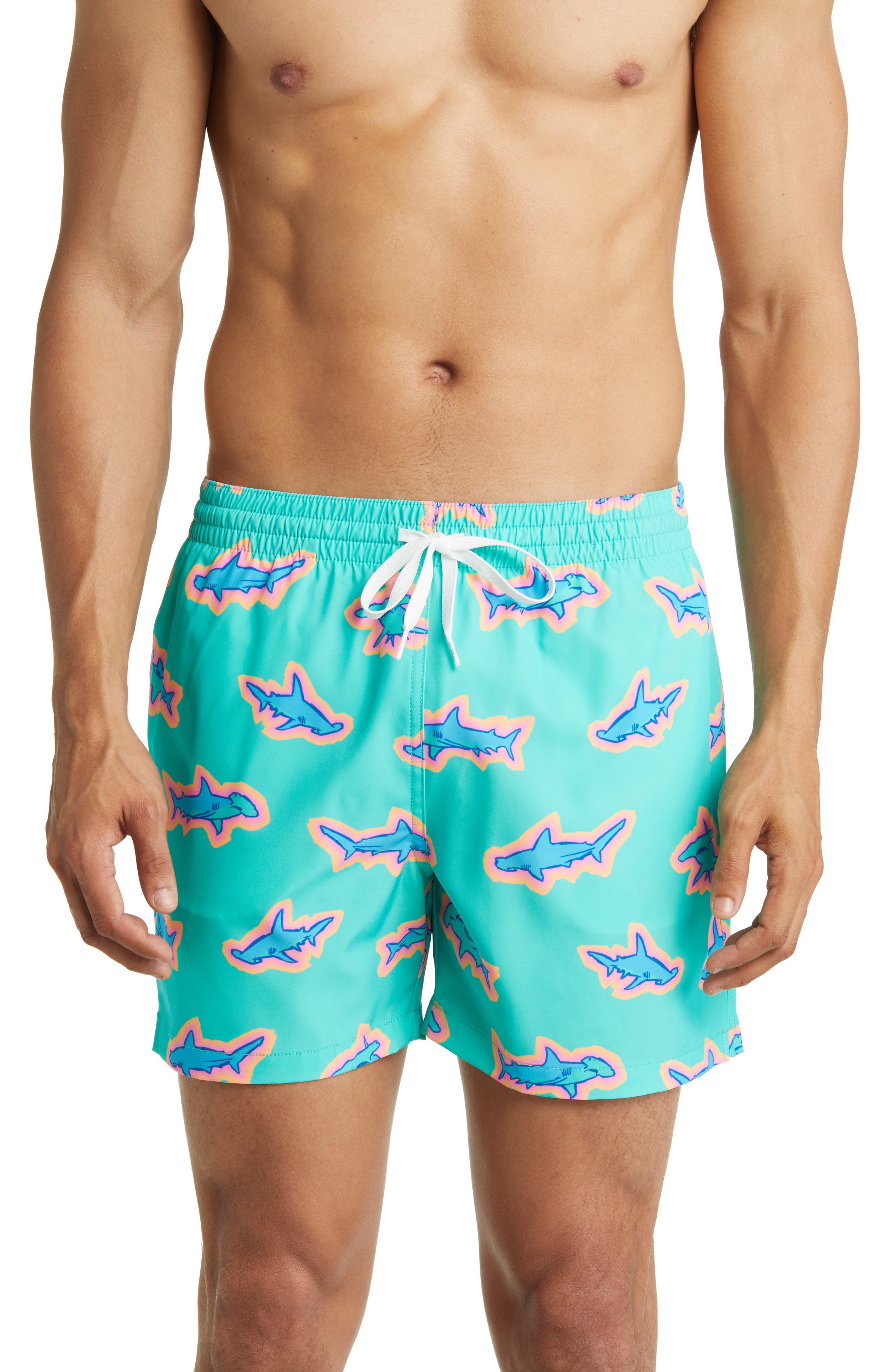 Chubbies 5.5-Inch The Fish Tanks Swim Trunks - Bright Blue