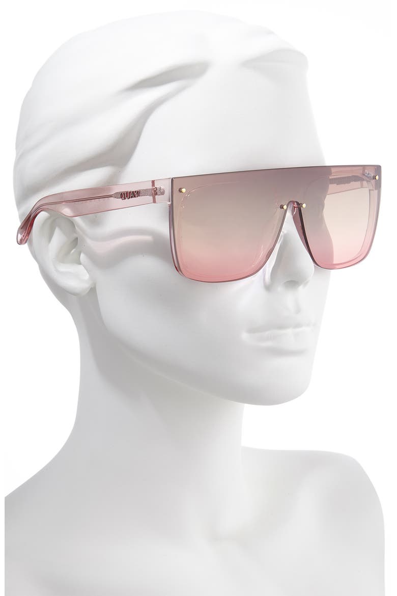 Jaded 150mm Shield Sunglasses, Alternate, color, PINK BROWN FLASH