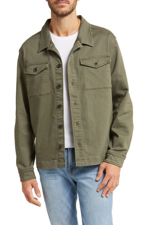 Lounge Twill Knit Shirt Jacket