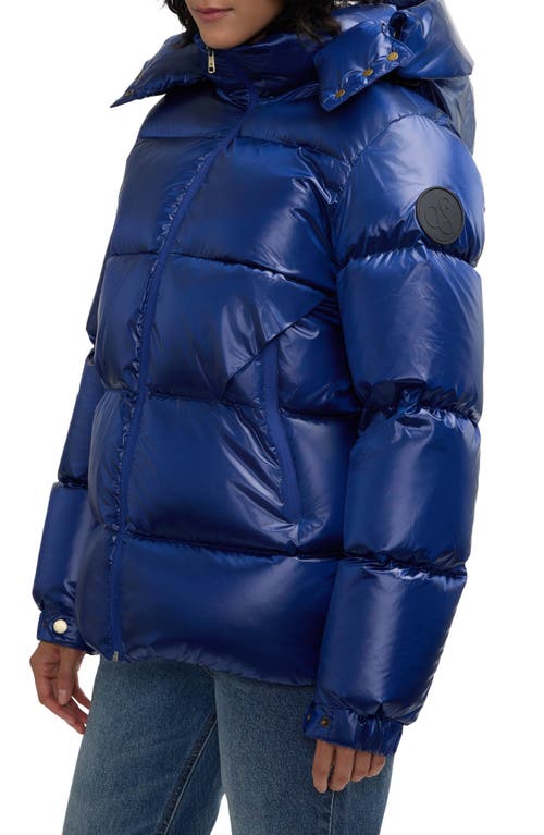 Scotch & Soda Vivienne Boxy Water Repellent Quilted Down Jacket In Blue