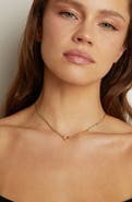 Aurate Curb Chain Charm Necklace White Sapphire Bail