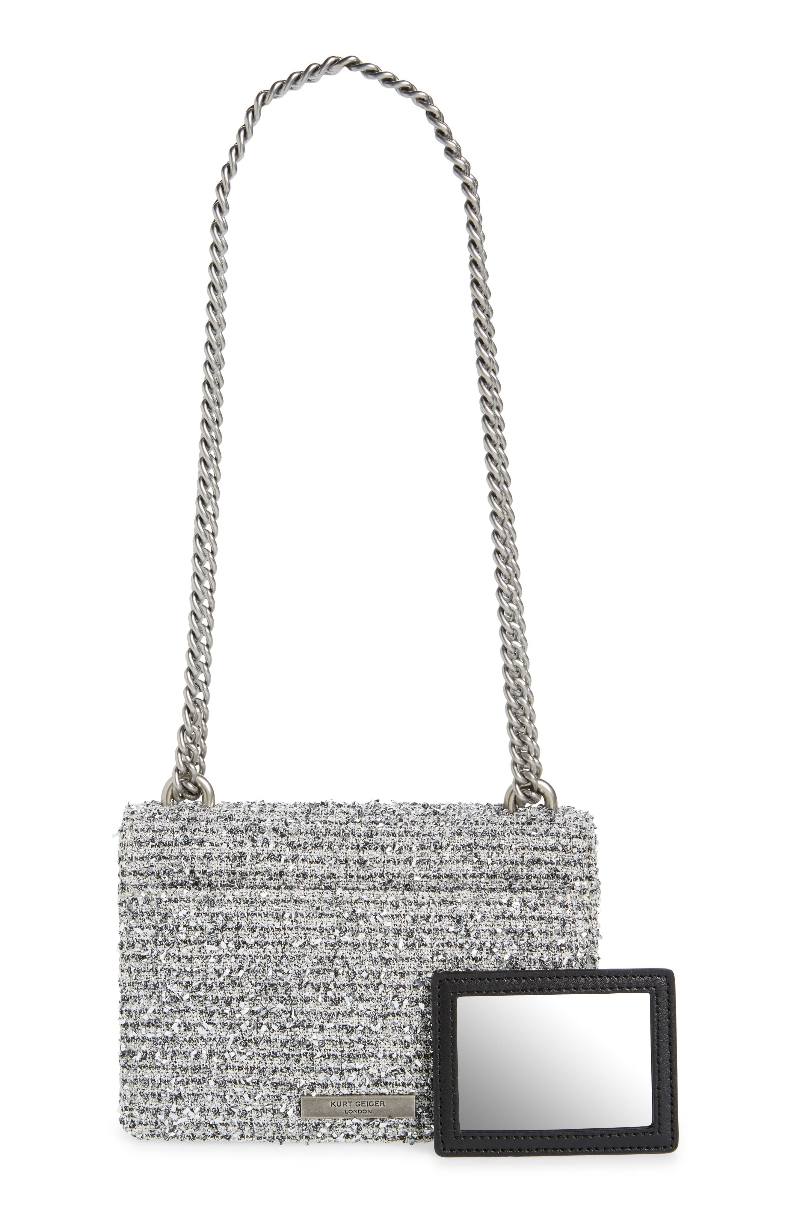 Kurt Geiger London Small Shoreditch Metallic Tweed Crossbody Bag, Alternate, color, 