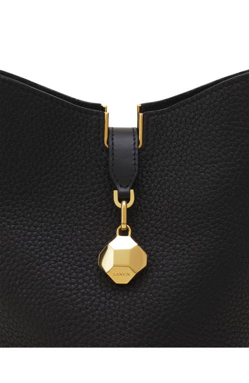 Lanvin Catch Nano By  Leather Bucket Bag In Black