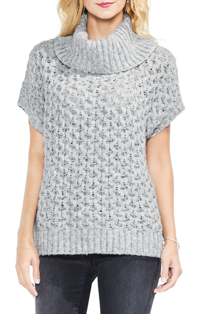 Two by Vince Camuto Honeycomb Funnel Neck Sweater, Main, color, 