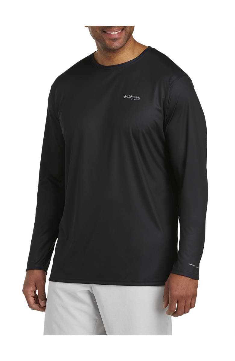 Columbia Big & Tall Fish Flag Long-Sleeve Graphic Tee, Main, color, Black