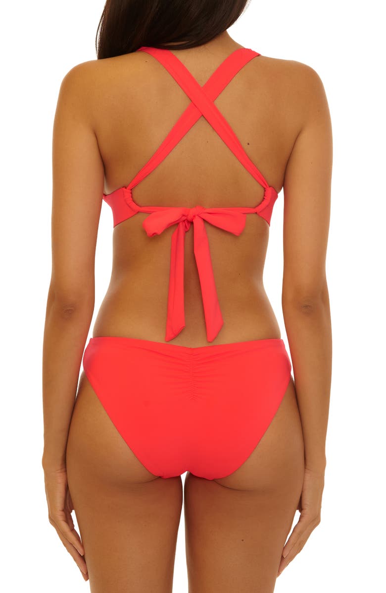Becca Color Code Halter Bikini Top, Alternate, color, Caliente