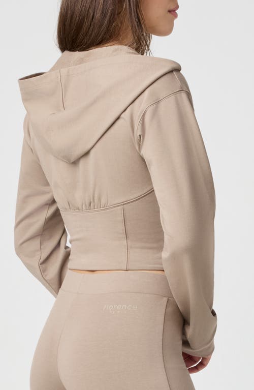 Florence By Mills Corset Zip Hoodie In Brown