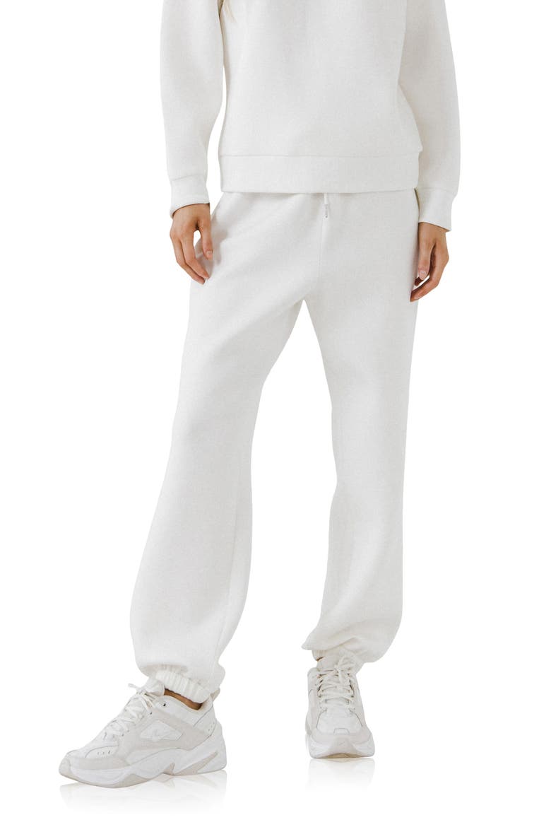 Drawstring Joggers, Alternate, color, WHITE