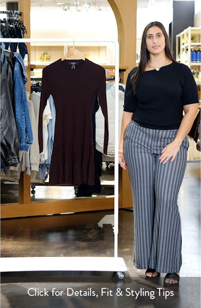 Tate Rib Long Sleeve Minidress, sales video thumbnail