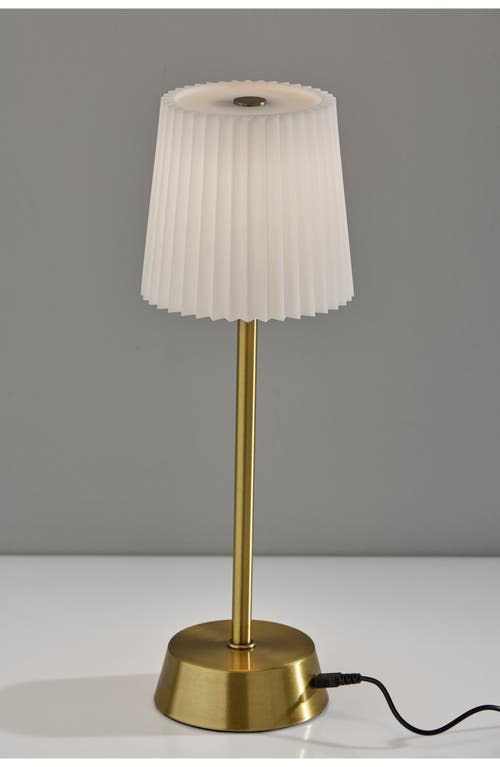 Adesso Lighting Bobby Cordless Led Table Lamp In Antique Brass