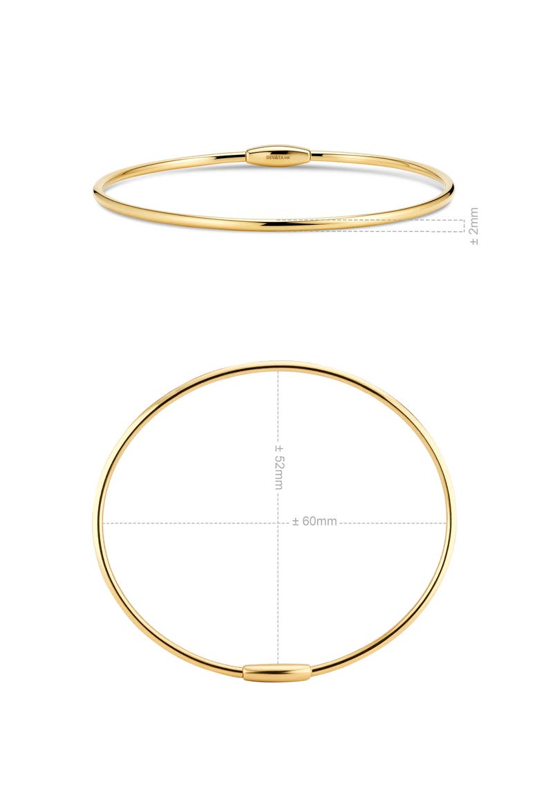 2mm Bangle Bracelet in 14K Gold, Alternate, color, Gold
